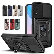 Phone case Case VIVO y21 y21t y21s y21a y21e y21g y33s Casing Hard PC TPU Sliding Camera Window Phon