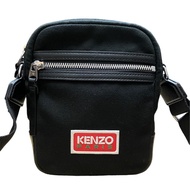 KENZO 黑色布質小方包斜背包