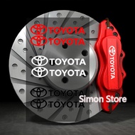 6pcs Car Brake Sticker Caliper Decal for Toyota TRD Hilux Reiz Crown Prius Auto Wheel Wheel Decoration Emblem Decals Accessories