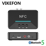 เปิดอัตโนมัติ NFC Bluetooth 5.0 Audio Receiver USB Play RCA AUX 3.5MM 3.5 Jack Music Stereo Wireless Adapter สําหรับรถ ลําโพงบ้าน