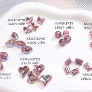 B21 - 20 pieces of high quality AB Australian dark pink ice cubes 89% (K428+ K503+K495+K501+K417)