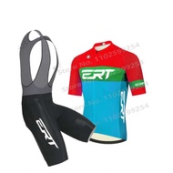 IN SALE Outdoor Jersey ERT Cycling Jersey Set Men Summer Bicycle Clothing MTB Road Bike Shirts Bib Shorts Suit