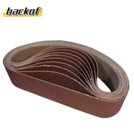 BACKOF 10pcs Sanding Belts, 330 x 30 mm / 1.2 x 13 Inch Alumina Abrasive Sanding Belts, Durable 80 G