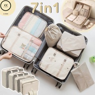 Travel Bag Set of 7 Bags, Convenient Personal Travel Storage, mesh design, A variety of styles