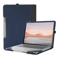 全城熱賣 - 適用於微軟Surface Laptop Studio 2 人字紋筆記本電腦皮質保護套（深藍色）