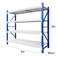 ส่งฟรี! ชั้นวางของ 4ชั้น 60x200x200cm ปรับระดับได้ รับน้ำหนัก100 200 300 500kg. ชั้นเก็บของ ชั้นวา