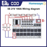 [Homesaya] 100A BMS 3S/4S/5S 12V-21V Li-ion Protection Balance Board
