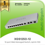 Zyxel XGS1250-12 12-Port Managed Multi-Gigabit Switch with 3x 10G and 1x 10G SFP+ Port