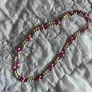 Mixed Color Beaded Necklace Long Spine 2hand