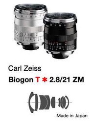 ＠佳鑫相機＠（全新）Zeiss蔡司ZM Biogon T* 21mm F2.8(銀)Leica M用 公司貨21/2.8