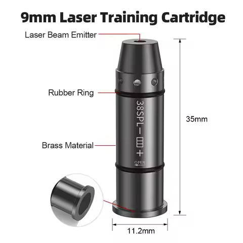 38SPL Red Dot Laser Training Cartridge Dry Fire Tactical Bullet Trainer for Pistol Marksmanship