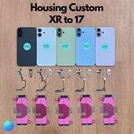 DIY XR Convert to 17Pro Dessert Back Cover Housing XR to 17 Body Large Camera, XR Housing Convert to