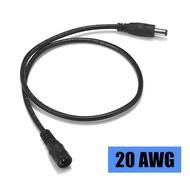 [Best A]✩✫✬ 5.5mm x 2.1mm 20AWG 12V DC Extension Cable Connector Power Cable 0.5/1/2/3/5m Power DC Power Cable For CCTV Camera RGB LED Strip ✬✫✩