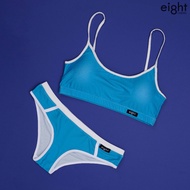 Ei8ht UNDIES || Women's UNDERWEAR SET / WOMEN'S SWIMWEAR SET - STRAP Top + BRIEF Pants - TEAL blue w