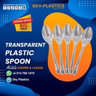 Transparent Plastic Spoon | Sudu Plastik Lutsinar