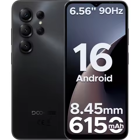 DOOGEE Note56 X Smart Phone Android 16 Mobile Phone 6.56'' HD+ 90Hz Display 6150mAh Battery 24GB+64G