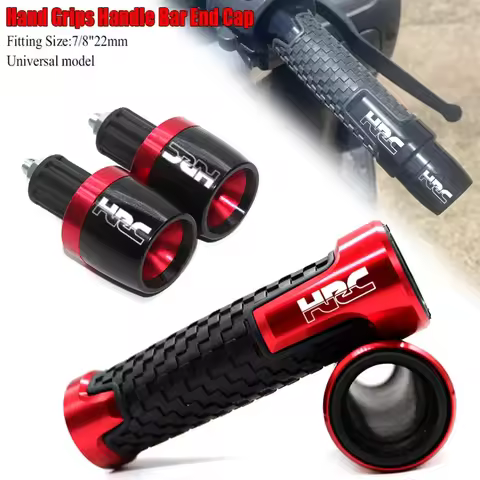 Fit For CBR1000 600RR CB400 CB750 CB1300 HORNET HRC logo Motorcycle Hand Grips Handle Bar End Cap