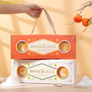 REBLUE Mooncake Packaging Gift Box, Cute Chinese Style Egg Yolk Crisp Box, Mooncake Box Handmade Rabbit 4 Grids Mid-Autumn Moon Cake Box Kids' Gifts
