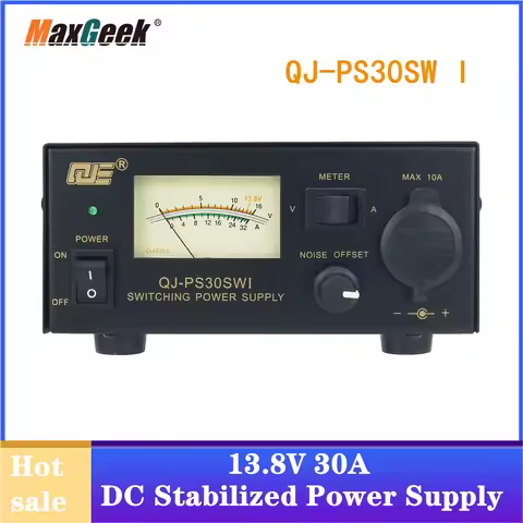 Maxgeek QJ-PS30SW I Switching Power Supply DC Stabilized Power Supply 13.8V 30A For Car Radios Trans