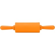 Silikon Rolling Pin Doh Roller Pastri Alat Pembakar untuk Dapur Rumah (Oren) IH0X