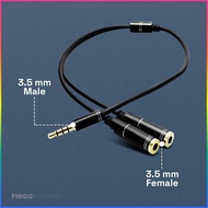 3.5mm 38cm Audio Splitter – Male to Dual 3.5mm Female for Headset & Mic, Compatible with Laptop/HP