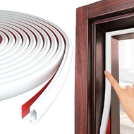 Window Door Seal Strip Sound Insulation Strips 6M/1Roll D Shape Collision and Sound Self-Adhesive We