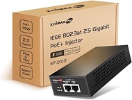 EDIMAX Pro Gigabit PoE+ 30W Injector Adapter, 2.5Gigabit LAN Ports, Adds Power to PoE Powered Device