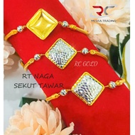 RANTAI TANGAN NAGA SEKUT TAWAR 2C EMAS TULEN 916 RT PANDORA KETUPAT 1C EMAS 916 GOLD DRAGON BRACELET