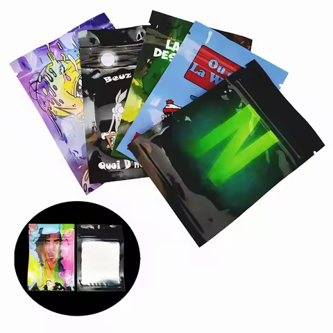 200 pcs Foil Plastic Bags Baggie Pouch Waterproof Jewelry Coffee Bean Candy 7x10M Portable Ziplock S