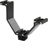 Movo 3BA-1 Triple Shoe Bracket - Camera V Bracket for Lights, Monitors, Microphones and More (Small)