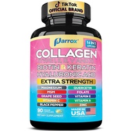Collagen Peptides Types I, II, III, V & X, Biotin & Keratin, 90 Capsules DSK9