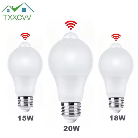 E27 PIR Motion Sensor Lamp 12W 15W 18W 20W LED Bulb with Motion Sensor E27 Infrared Radiation Motion