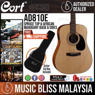 Cort AD810E Acoustic Guitar with Bag - Open Pore / Black Satin (AD 810E AD-810E)