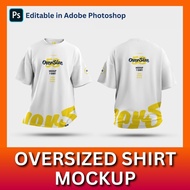 Mockup Oversized Shirt | Baju Oversized Mockup | Photoshop (PSD)