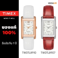 Timex นาฬิกา Timex ผู้หญิง สายหนัง  ของแท้ สินค้าใหม่ รับประกัน 1 ปี 12/24HR TW0TL8910, TW0TL8907