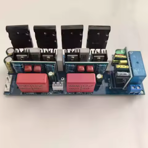 GHXAMP 2x150W Class AB Stereo Audio Power Amplifier Board 5200/1943 with Speaker Protection, 137x48m