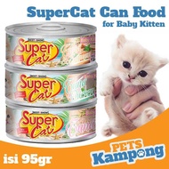 Makanan kucing bayi Supercat Baby Kitten 95gr kucing kaleng