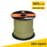 【100% Nylon Rope】30 Meters Paracord 3mm 3 Strands Cores Tent Rope -Holy Guacamole
