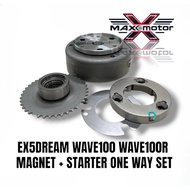 HONDA EX5 DREAM WAVE100 W100R ELEC MAGNET ASSY STARTER ONE WAY SET KRISS100 EX90 GS5 MR1 CT100