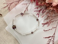 逆光飛行 // 紫鈦晶魔方純銀手鍊