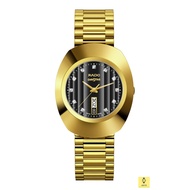 RADO Watch R12304313 / DiaStar The Original / Unisex / Date / Stones / 35.1mm / Quartz / SS Bracelet / Black Gold