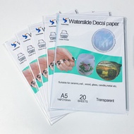 A5 No Need Spray Transparent White Waterslide Decal Paper for Laser Printer Personalized Water Slide