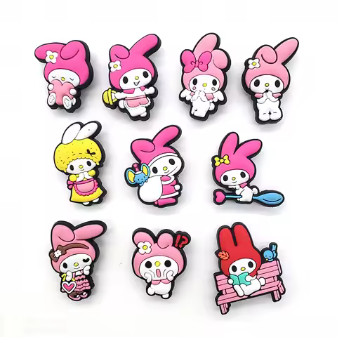 Sanrio My Melody Cartoon Accessories Shoe Charms Accessories for Crocs Sandals DIY Y2k Fashion Toys