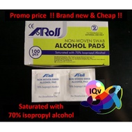 [promo price] AROS/PRIMES Non-Woven Swab Alcohol Pads 100pcs (exp: 02/2026)