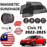 Honda Civic FE 2022-2025 Epic Magnetic Sunshade  (4pcs) Accessories Car