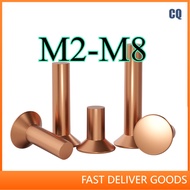 Copper countersunk head rivets GB869 percussion type flat head flat cone head solid rivets Copper d 