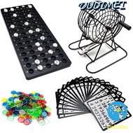 OUDIMEI Bingo|with 75 Ball 18 Card Bingo Game Cage, Bingo Supplies Set 150 Token Markers Color Chips