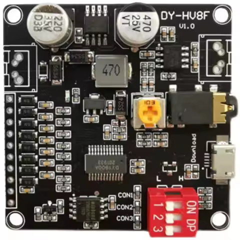 DY-HV20T/HV8F12V/24V power supply10W/20W Voice playback module supporting Micro SD card MP3 music pl