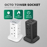 (SIRIM) Retouch Octo Tower Socket 13A |  USB Fast Charge
