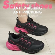 Quality Assurance Rotating Button Work Safety Shoes Women Steel Toe Shoes Protective Sneakers U4AN